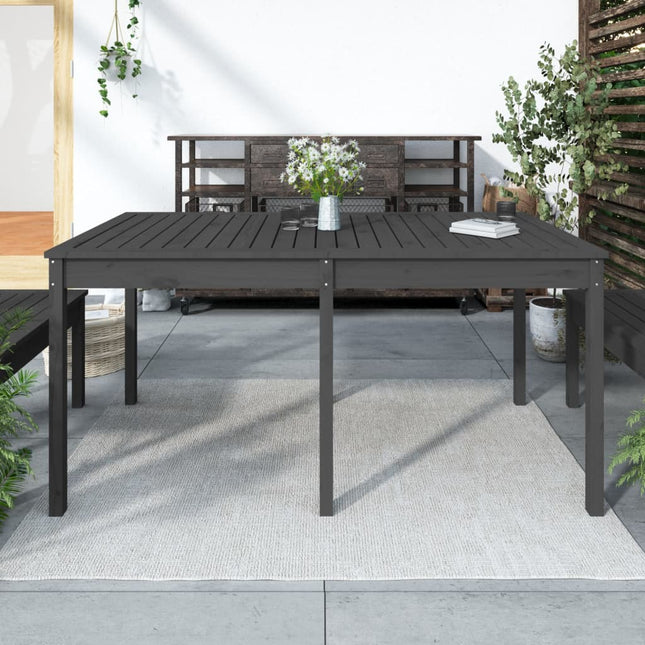 Gartentisch Schwarz 82,5X82,5X76 Cm Massivholz Kiefer - Moebelbox24.de