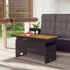 Gartentisch 100X50X43/63 Cm Akazienholz & Poly Rattan - Moebelbox24.de