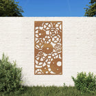 Garten-Wanddeko 105X55 Cm Cortenstahl Zahnrad-Design