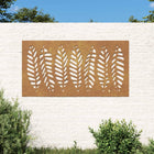 Garten-Wanddeko 105X55 Cm Cortenstahl Blatt-Design