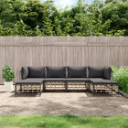 9-Tlg. Garten-Lounge-Set Mit Kissen Anthrazit Poly Rattan - Moebelbox24.de