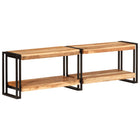 Tv-Schrank 90X30X40 Cm Massivholz Mango Schwarz - Moebelbox24.de