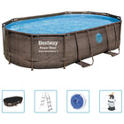 Bestway Power Steel Swimmingpool Set 488X305X107 Cm Rosa