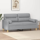 2-Sitzer-Sofa Mit Zierkissen Stoff - Moebelbox24.de