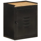 Badschrank 40X30X50 Cm Eisen Und Massivholz Mango - Moebelbox24.de