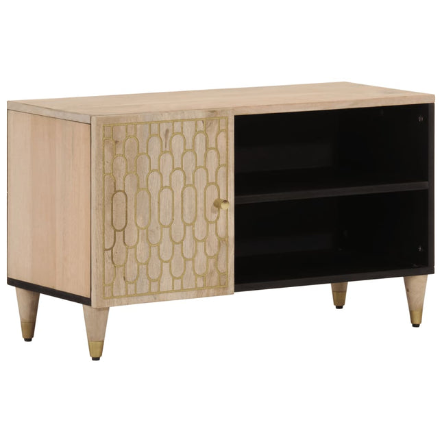 Tv-Schrank 80X31X46 Cm Massivholz Mango