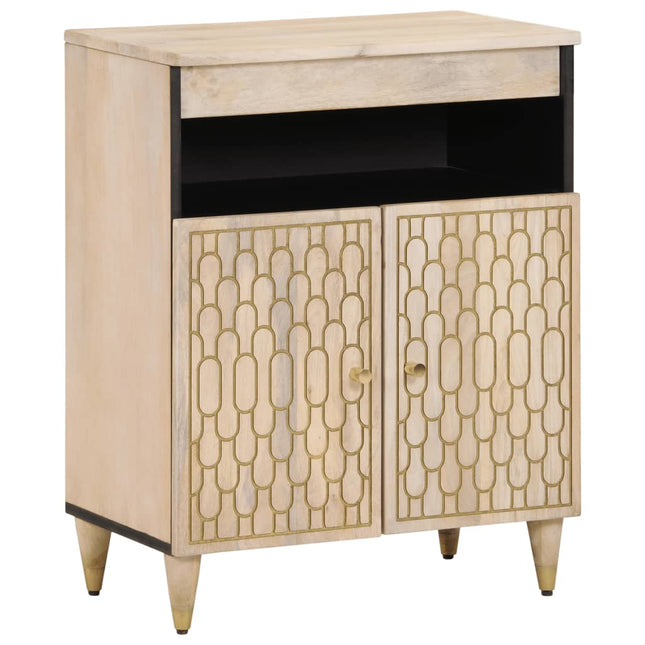 Beistellschrank 60X33X75 Cm Massivholz Mango