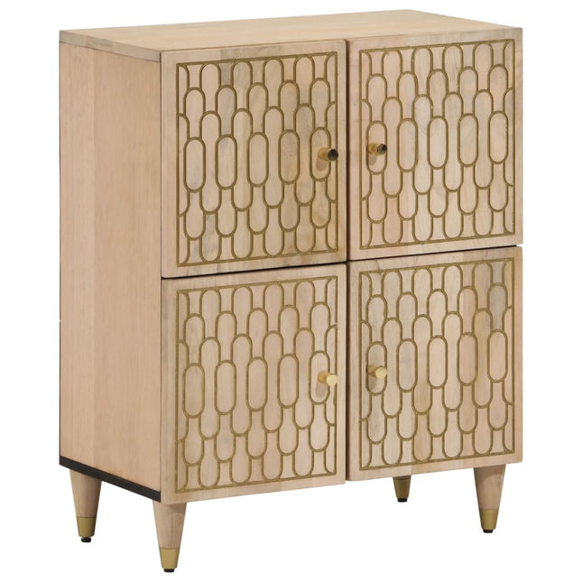 Beistellschrank 60X33X75 Cm Massivholz Mango