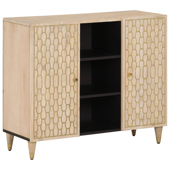 Beistellschrank 90X33X75 Cm Massivholz Mango