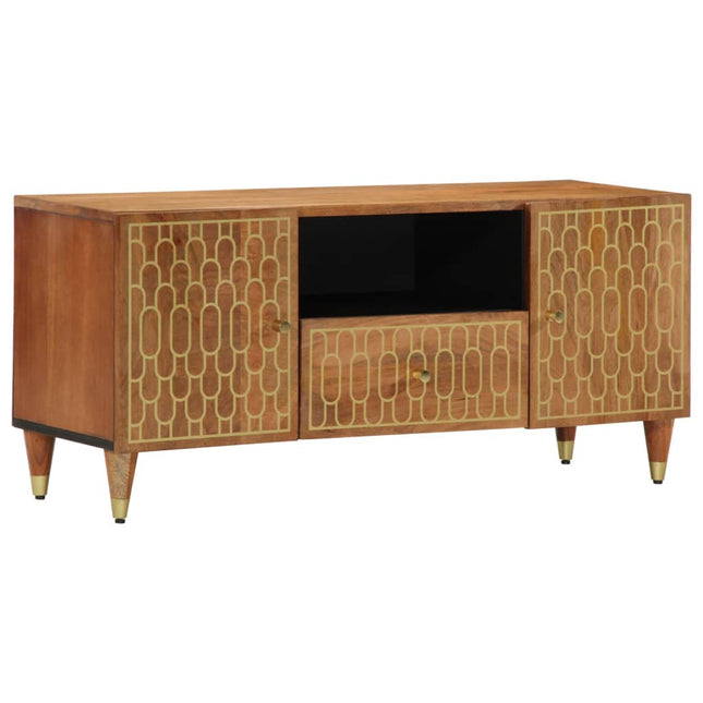 Tv-Schrank 105X33X46 Cm Massivholz Mango - Moebelbox24.de