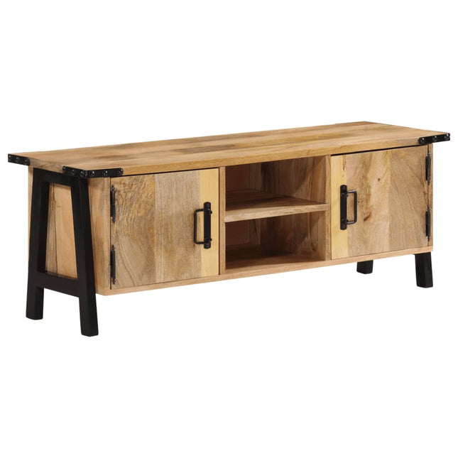 Tv-Schrank 110X35X40 Cm Massivholz Mango - Moebelbox24.de