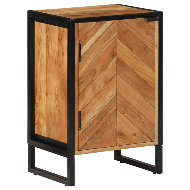 Badschrank 40X30X60 Cm Massivholz Akazie Und Eisen - Moebelbox24.de