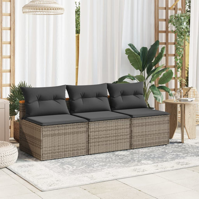 Gartensofas Ohne Armlehnen Mit Kissen 2 Stk. Poly Rattan - Moebelbox24.de