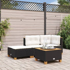 Gartenhocker Mit Kissen 63,5X56X32 Cm Poly Rattan - Moebelbox24.de