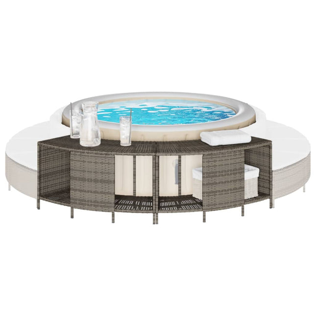 Outdoor-Regale Für Whirlpool 2 Stk. Poly Rattan