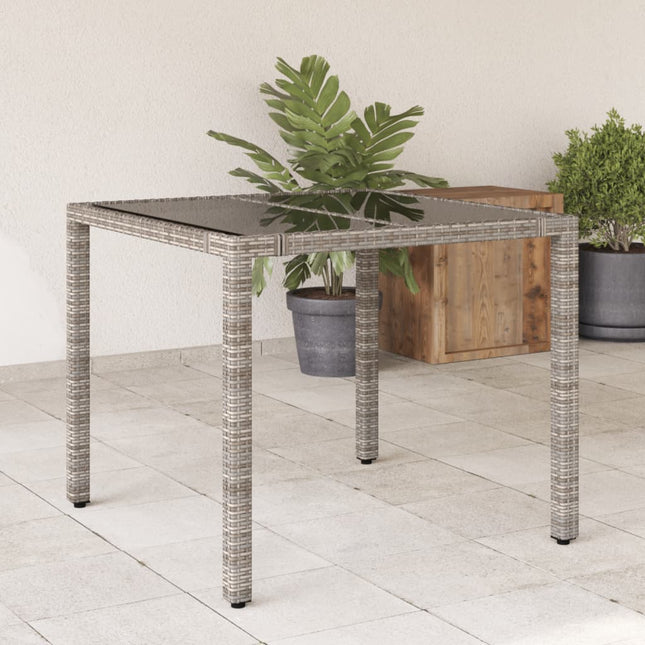 Gartentisch Mit Glasplatte Poly Rattan - Moebelbox24.de