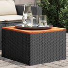 Gartentisch 55X55X37 Cm Poly Rattan Und Akazien - Moebelbox24.de