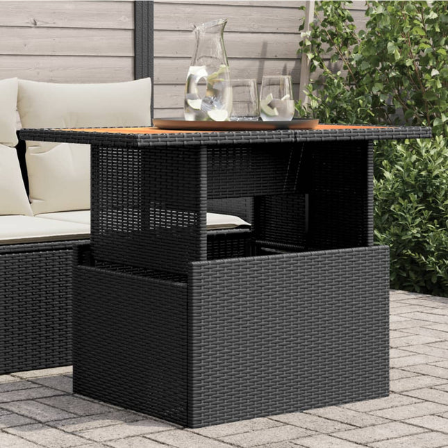 Gartentisch Mit Platte 100X55X73 Cm Poly Rattan - Moebelbox24.de