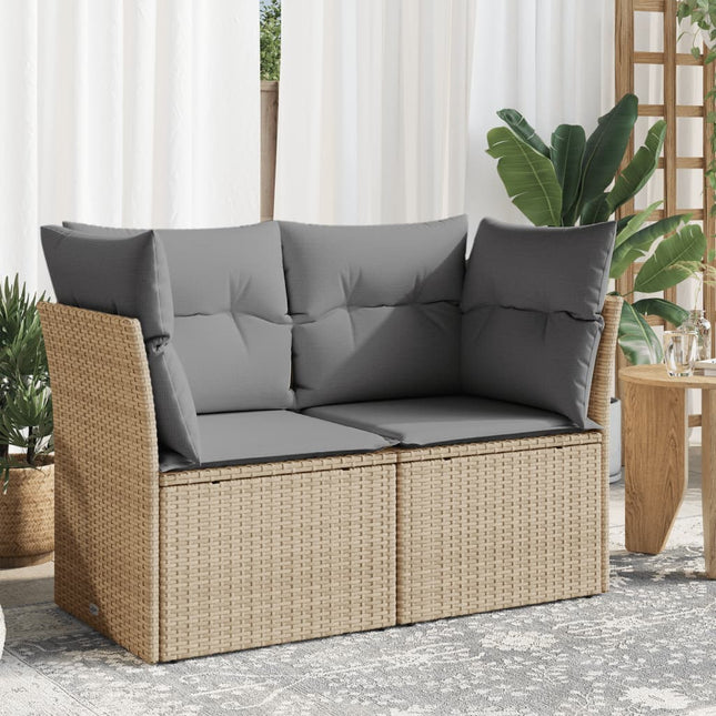 Gartensofa Mit Kissen Poly Rattan - Moebelbox24.de