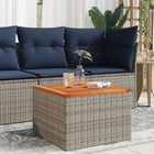 Gartentisch Mit Glasplatte 55X55X37 Cm Poly Rattan - Moebelbox24.de