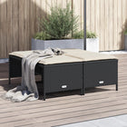 Gartenhocker Mit Kissen 4 Stk. Beige Poly Rattan - Moebelbox24.de