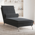 Massage-Chaiselongue Mit Nackenrolle Samt - Moebelbox24.de