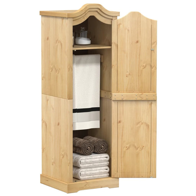 Kleiderschrank Corona 55X52X170 Cm Massivholz Kiefer - Moebelbox24.de