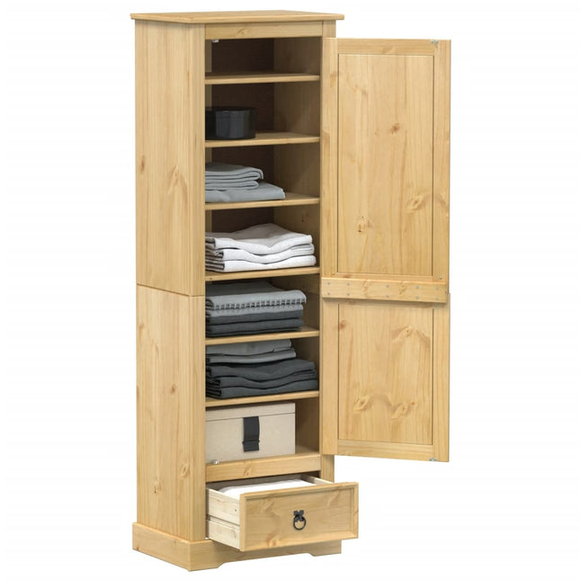 Kleiderschrank Corona 55X38X170 Cm Massivholz Kiefer