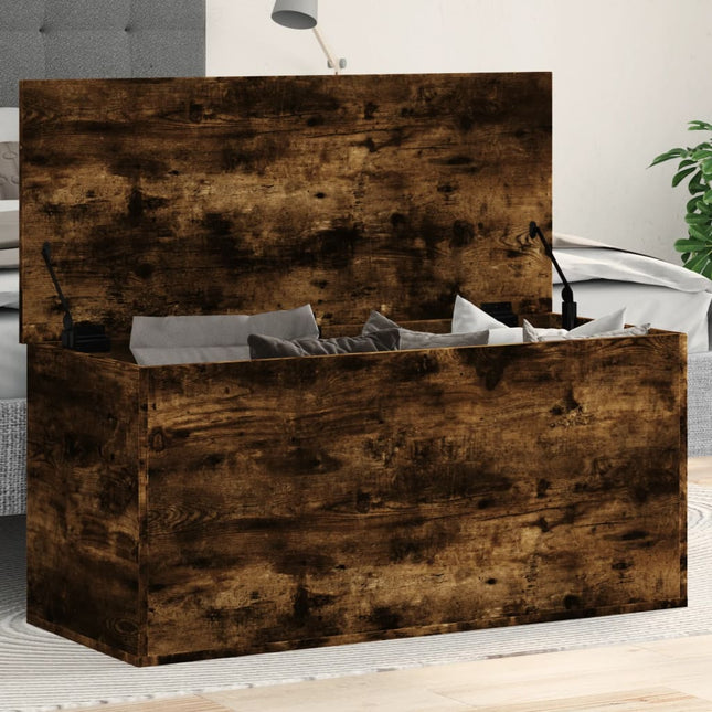 Truhe Räuchereiche 100X42X46 Cm Holzwerkstoff - Moebelbox24.de