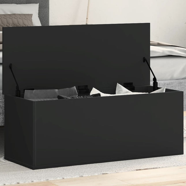 Truhe Schwarz 90X35X35 Cm Holzwerkstoff - Moebelbox24.de