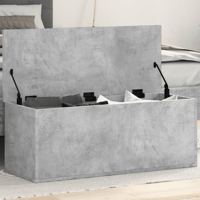 Truhe Betongrau 90X35X35 Cm Holzwerkstoff - Moebelbox24.de