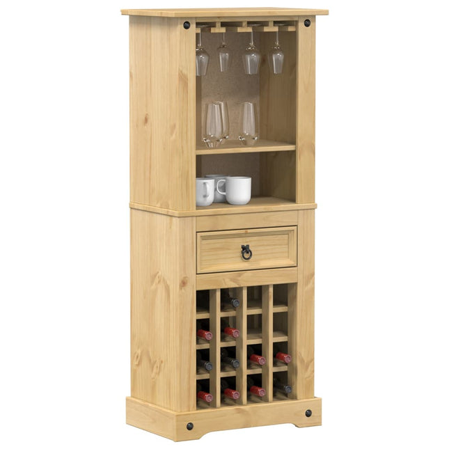 Weinregal Corona 56X35X120 Cm Massivholz Kiefer - Moebelbox24.de