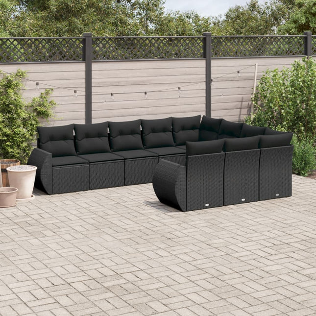 11-Tlg. Garten-Sofagarnitur Mit Kissen Poly Rattan - Moebelbox24.de