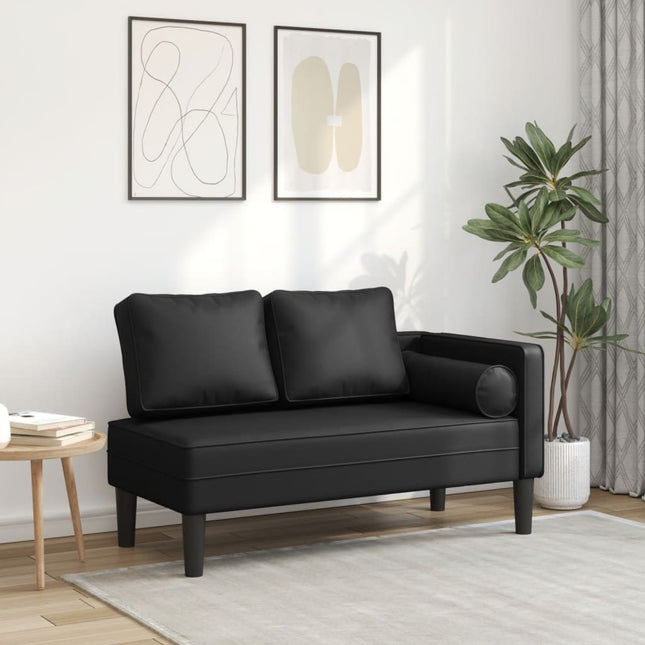 Chaiselongue Mit Kissen Kunstleder - Moebelbox24.de