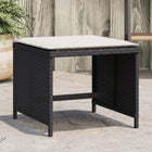 Gartenhocker Mit Kissen 4 Stk. Schwarz 40X40X35 Cm Poly Rattan - Moebelbox24.de