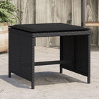 Gartenhocker Mit Kissen 4 Stk. Schwarz 40X40X35 Cm Poly Rattan Natürlich Imprägniert - Moebelbox24.de