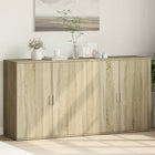 Sideboards 2 Stk. Braun Eichen-Optik 79X38X80 Cm Holzwerkstoff