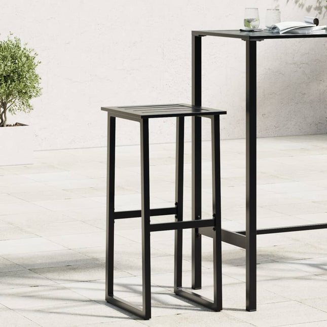 Barhocker 2 Stk. Schwarz 38X38X80 Cm Pulverbeschichteter Stahl - Moebelbox24.de