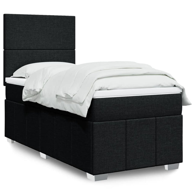 Boxspringbett Mit Matratze Stoff Schwarz - Moebelbox24.de