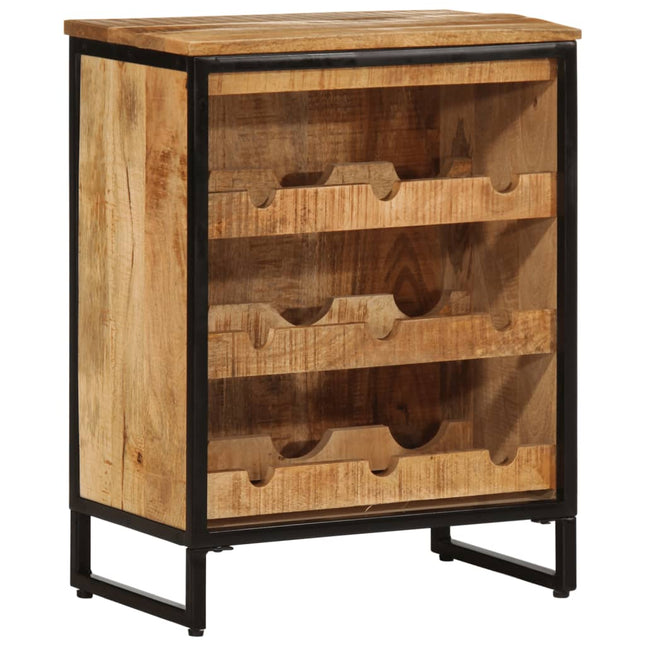 Weinschrank 62X33X78,5 Cm Raues Mangoholz - Moebelbox24.de