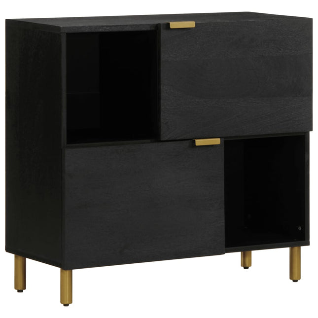 Sideboard Schwarz 80X33X75 Cm Holzwerkstoff - Moebelbox24.de