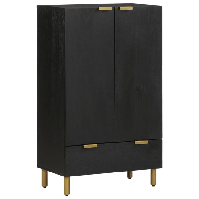 Highboard Schwarz 60X33X100 Cm Holzwerkstoff Anthrazit - Moebelbox24.de