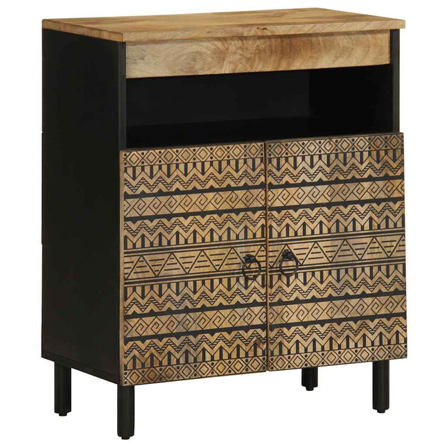 Sideboard 60X33,5X75 Cm Raues Mangoholz - Moebelbox24.de