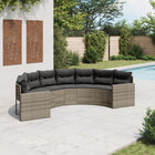 Gartensofa Mit Kissen Grau Poly Rattan Grau Und Dunkelgrau - Moebelbox24.de