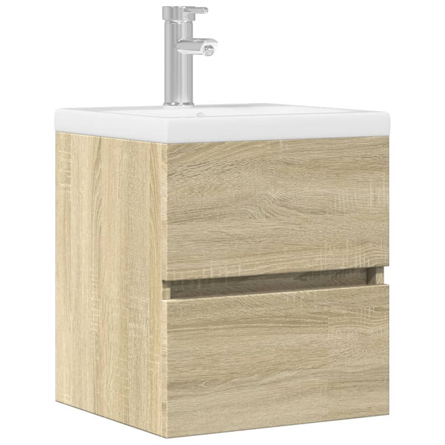 Waschbeckenunterschrank Sonoma-Eiche 41X38,5X45Cm Holzwerkstoff - Moebelbox24.de