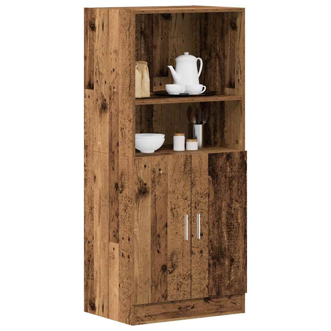 Küchenschrank Braun Eichen-Optik 57X41,5X131,5 Cm Holzwerkstoff - Moebelbox24.de