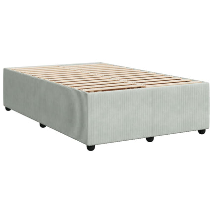 Boxspringbett Mit Matratze Samt Hellgrau