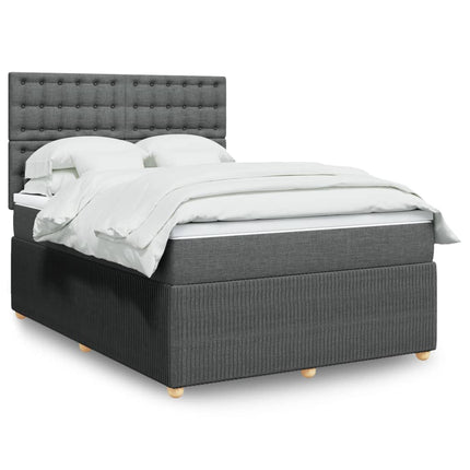 Boxspringbett Mit Matratze Stoff Dunkelgrau