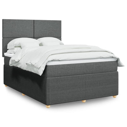 Boxspringbett Mit Matratze Stoff Dunkelgrau