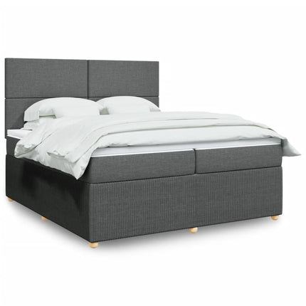 Boxspringbett Mit Matratze Stoff Dunkelgrau